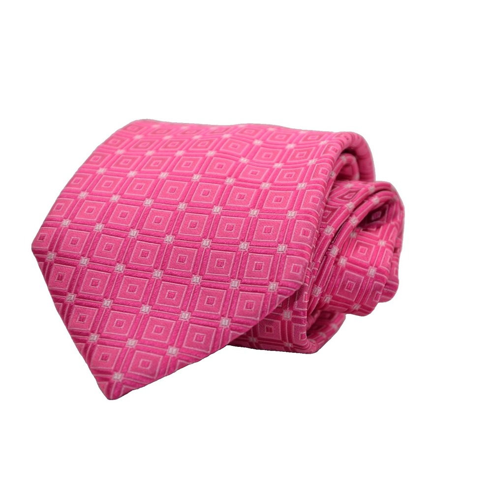 Donald J Trump Signature Collection Pink Necktie 100% Silk Hand Made